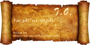 Tarjáni Ottó névjegykártya